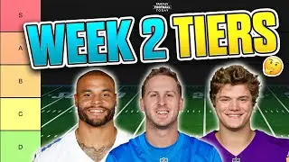 Fantasy Football Week 2 Tiers & Rankings! QB, RB, WR, TE Breakdown + Must-Start Sleepers | 2025 Tips
