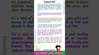 essay on eid in english/eid par essay english mein/essay on eid ul fitr in english/essay about eid