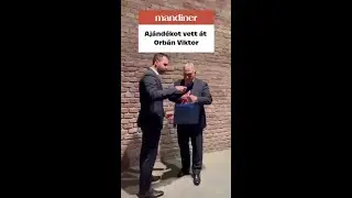 Egy űrből hozott magyar z&aacute;szl&oacute;t kapott a minisztereln&ouml;k Kapu Tibort&oacute;l