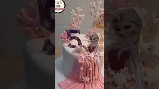 Elsa birthday theme cake @ShireenCakeParlour #birthdaycake #Elsacake #customizedcake