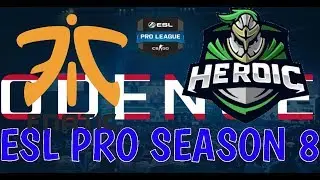 Fnatic vs Heroic  ESL Pro League Season 8 Highlights CSGO - Mirage