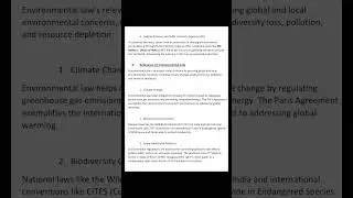 Environmental Protection - Evolution, Relevance and scope # Lawclasses#Lawnotes#assignment