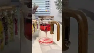 Glass Teapot with Infuser - Enchanti 17.58oz Clear Glass Tea Pot with Wooden Handle and Spout