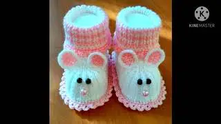 Crochet woollen Baby Booties | Easy crochet Pattern baby booties.
