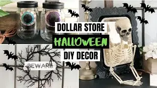 DOLLAR STORE HALLOWEEN DIY // EASY & AFFORDABLE HALLOWEEN DECOR // DENAE LYNN