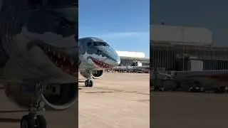 When the Embraer SHARK came to Manchester Airport 🦈. #aviation #shark #embraer