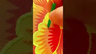 The texture on this punch needle flower is insane #handcraft #embroidery #satisfying