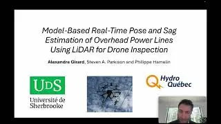 Pose and Sag Estimation of Overhead Power Lines Using LiDAR for Drone Inspection