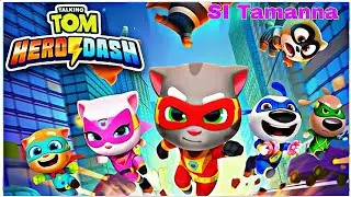 Talking Tom Hero Dash 💨 Unlock All Characters 🔓New Update Gameplay ✅ 16 &lrm;@sitamanna