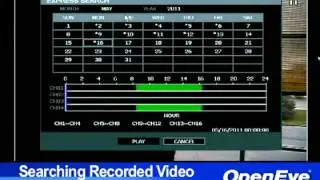 How do I search recorded video on E-Series DVRs?