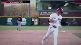 Arkansas baseball's Peyton Stovall hits home run vs. Omaha