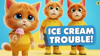Orange Kitten&rsquo;s Ice Cream Trouble 🍦 | Sweet Family Cat Story