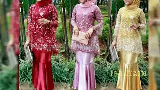 Kebaya brokat pesta muslim terbaru 2020
