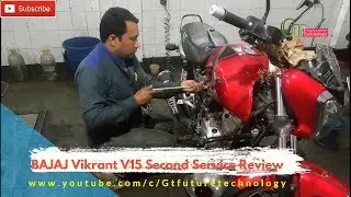 Bajaj Vikrant V15 Second service review | service steps Bajaj V15 Bike