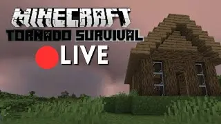 Surviving Tornadoes in Minecraft LIVE (Extreme Weather Mod)