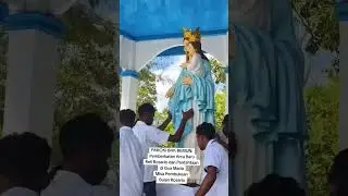 Pemberkatan Arca Bunda Maria, di Paroki Bunda Hati Kudus Bemun .