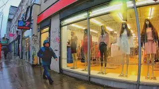 4K London Walk - Multicultural Whitechapel in the rain  (Before Lockdown)