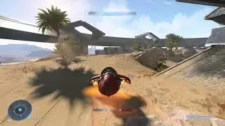 Halo Infinite ghost pushes rockethog of map