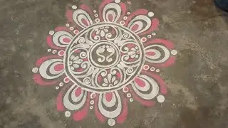Step by step🪜 very easy 🥰 and Beautiful 😍#alpona #design #new #rangoli #art #laxmi ji #viral 