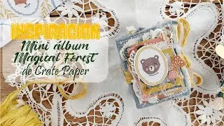 Mini &aacute;lbum de scrapbooking con la colecci&oacute;n Magical Forest de Crate Paper
