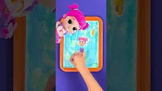 sticky STICKERS! Sea world painting for the MERMAID Jill 🐟🌊  #artshorts #jill
