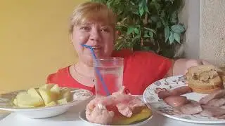 MUKBANG HERRING 😂 МУКБАНГ 🍽 СЕЛЁДКА 🦈 С ОТВАРНОЙ КАРТОШКОЙ🥔 АСМР #mukbang#papato#herring#asmr