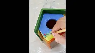 Bird House painting #painting #birdhouse #satisfying #viral #shortsyoutube