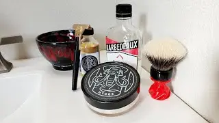 Mammoth Soaps Hygge / Grizzly Bay x Strike Gold Shave Hair Force One Badger Brush / Schick Golden500