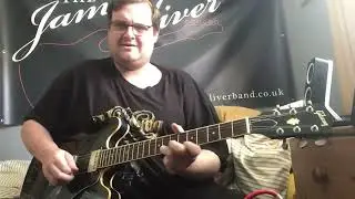 James Oliver gary Moore style blues guitar backing in Aminor Gibson es 335