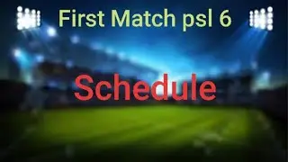 psl 6 first match schdule