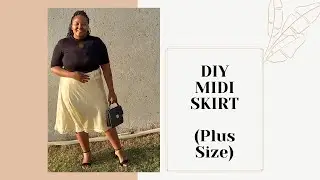 DIY SATIN MIDI SKIRT PLUS SIZE | NO PATTERN NEEDED