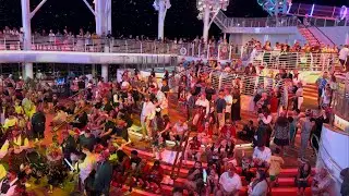 Disney Treasure Pirate Night Deck Shows and Fireworks 
