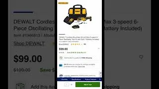 Sale $99 DEWALT Cordless Brushless 20-volt Max 3-speed 6-Piece Oscillating Tool Kit with Soft