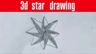 How to draw 3d star from + । Easy Star drawing step by step for beginners ।  3d star