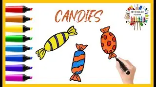 How to draw CANDIES |Step by step tutorial easy Candy drawing