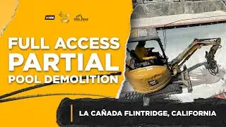 Swimming Pool Demolition in La Ca&ntilde;ada Flintridge, California/ Full Access Partial Pool Demolition