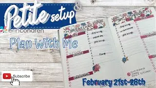 Erin Condren Petite Plan with Me | Daily Planner | Planner Kate