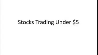 Penny Stocks Definition - Stocks Under $5