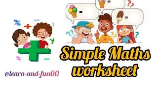Simple Maths worksheet 📚 kindergarten 📝📚✍️🧾 #NumberRecognition#Counting#MathSkills#KindergartenMath
