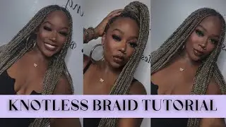 HOW TO DO KNOTLESS BRAIDS | ft. ​⁠@ShakeNGo Freetress Braiding Hair &ldquo;Brown Ash&rdquo;