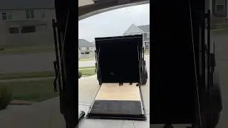 I painted the inside of my trailer black and now I can&rsquo;t see anything🤦&zwj;♂️ #Trailer #EncloseTrailer