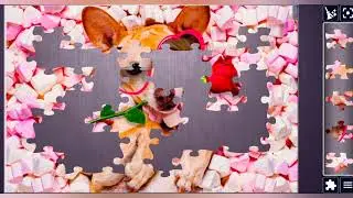 Cuteness Overload Pup🐩🌹🎉🧩 jolly jigsaw puzzle game 🧩//@jigsawpuzzle45