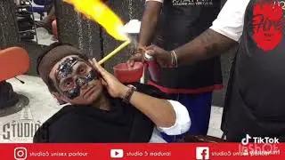 Ear 👂 cleaning fire spa @ Studio 5 international unisex parlour & fire spa in Madurai// 8675555570