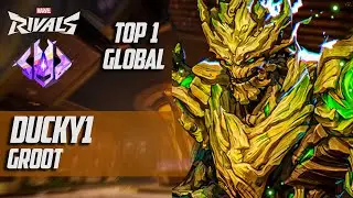 TOP 1 GLOBAL GROOT ! DUCKY1 (GRANDMASTER) MARVEL RIVALS PRO GAMEPLAY