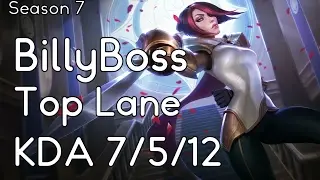 BillyBoss - Fiora vs Jax - NA - Gameplay Highlight S7