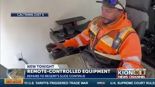 Regent's Slide undergoing repairs with remote-controlled equipment