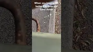 When you have a flat battery on a old Land Rover get the starting handle out