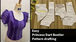 HOW TO DRAFT A PRINCESS DART BUSTIER-Easy method||Beginners friendly 