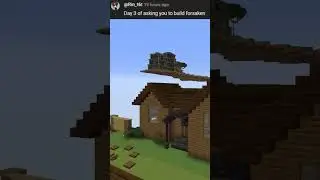 Day 3 of building the top comment | Forsaken Lobby | #challenge #minecraft #building #animation