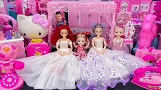 11 Minutes Satisfying with Unboxing Princess Furniture Toy, Bed, Dressing Table, Barbie House Review